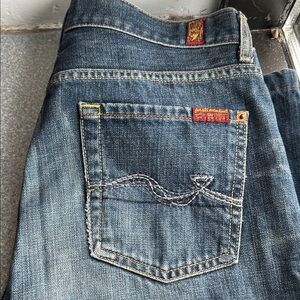7 For All Mankind Relaxed Fit Blue Jeans
